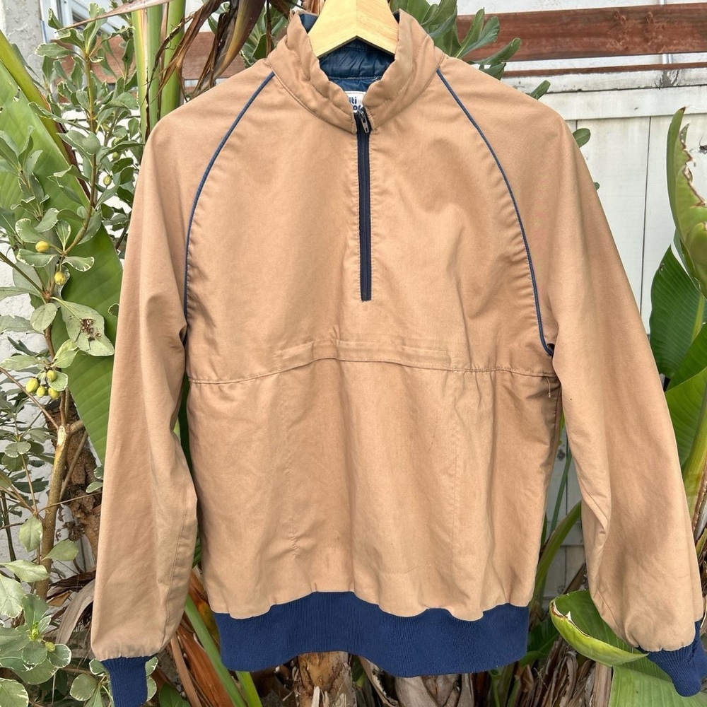 Vintage 1990s Alti Wear Beige Quarter-Zip Pullover Jacket S Outdoor Retro
